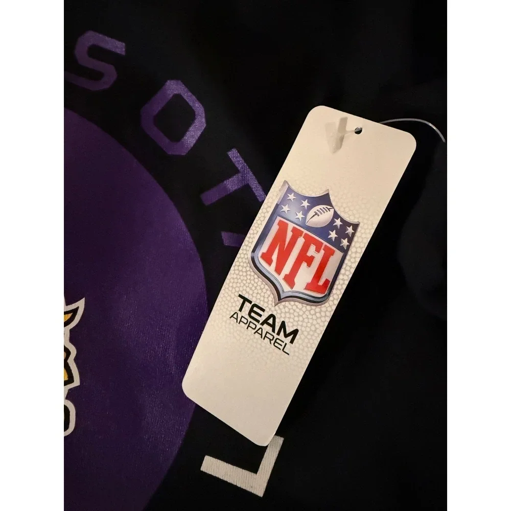 Minnestoa Vikings Men's NFL Team Apparel Split Logo T-Shirt Size Large-NWT